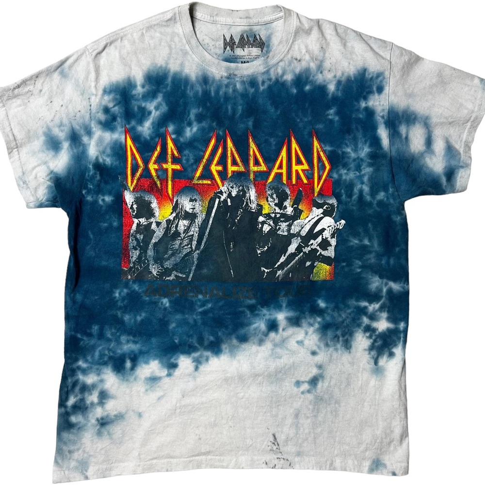 Def Leppard Adrenalize Tour 1992 Tie Dye Graphic T-Shirt Unisex Sz M/L